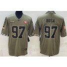 Men's San Francisco 49ers #97 Nick Bosa Limited Olive 2022 Salute To Service Jersey