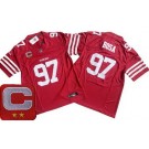 Men's San Francisco 49ers #97 Nick Bosa Limited Red C Patch FUSE Vapor Jersey
