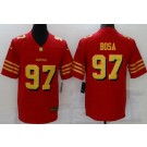 Men's San Francisco 49ers #97 Nick Bosa Limited Red Gold Vapor Jersey