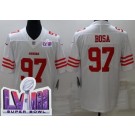 Men's San Francisco 49ers #97 Nick Bosa Limited White LVIII Super Bowl Vapor Jersey