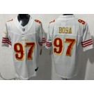 Men's San Francisco 49ers #97 Nick Bosa Limited White Rivalries FUSE Vapor Jersey