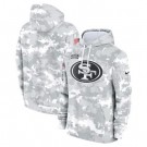 Men's San Francisco 49ers Arctic Camo 2024 Salute to Service Club Fleece Pullover Hoodie
