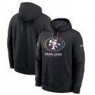 Men's San Francisco 49ers Black 2024 Crucial Catch Club Pullover Hoodie