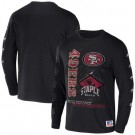 Men's San Francisco 49ers Black NFL x Staple World Renowned Long Sleeve T Shirt