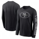 Men's San Francisco 49ers Black RFLCTV Long Sleeve T Shirt
