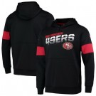 Men's San Francisco 49ers Black Sideline Arch Jersey Performance Pullover Hoodie