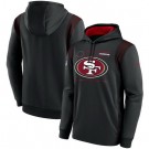 Men's San Francisco 49ers Black Sideline Logo Performance Pullover Hoodie