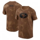 Men's San Francisco 49ers Brown 2023 Salute To Service Sideline T Shirt