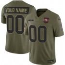 Men's San Francisco 49ers Custom Limited Green 2025 Salute To Service Jersey