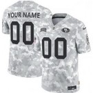 Men's San Francisco 49ers Customized Limited Arctic Camo 2024 Salute to Service Jersey