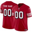 Men's San Francisco 49ers Customized Limited Red Throwback FUSE Vapor Jersey