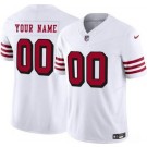 Men's San Francisco 49ers Customized Limited White Throwback FUSE Vapor Jersey