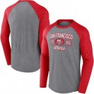 Men's San Francisco 49ers Gray 1946 Tri Blend Raglan Athletic Long Sleeve T Shirt
