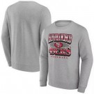 Men's San Francisco 49ers Gray Chance Throwback Fleece Pullover Sweatshirt