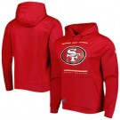 Men's San Francisco 49ers Red Printed Pullover Hoodie 302541