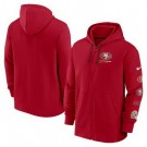 Men's San Francisco 49ers Red Surrey Full Zip Hoodie
