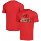 Men's San Francisco 49ers Red The NFL ASL Collection by Love Sign Tri Blend T Shirt