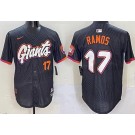 Men's San Francisco Giants #17 Heliot Ramos Black 2025 City Connect Limited Jersey