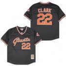Men's San Francisco Giants #22 Will Clark Black Throwback Jersey