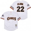Men's San Francisco Giants #22 Will Clark White 1989 Throwback Jersey