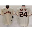 Men's San Francisco Giants #24 Willie Mays Cream Limited Jersey