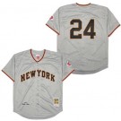 Men's San Francisco Giants #24 Willie Mays Gray 1951 Throwback Jersey