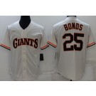 Men's San Francisco Giants #25 Barry Bonds Cream Cooperstown Collection Jersey