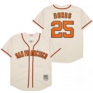 Men's San Francisco Giants #25 Barry Bonds Cream Throwback Jersey
