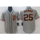 Men's San Francisco Giants #25 Barry Bonds Gray Cool Base Jersey