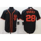 Men's San Francisco Giants #28 Buster Posey Black 2020 Cool Base Jersey
