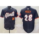 Men's San Francisco Giants #28 Buster Posey Black 2025 City Connect Limited Jersey