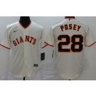 Men's San Francisco Giants #28 Buster Posey Cream 2020 Cool Base Jersey