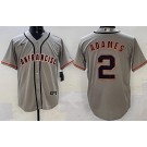 Men's San Francisco Giants #2 Willy Adames Gray Cool Base Jersey