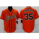 Men's San Francisco Giants #35 Brandon Crawford Orange Cool Base Jersey
