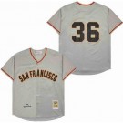 Men's San Francisco Giants #36 Gaylord Perry Gray 1962 Throwback Jersey