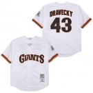 Men's San Francisco Giants #43 Dave Dravecky White 1989 Throwback Jersey