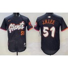 Men's San Francisco Giants #51 Jung Hoo Lee Black 2025 City Connect Limited Jersey