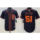 Men's San Francisco Giants #51 Jung Hoo Lee Black Limited Jersey