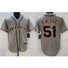Men's San Francisco Giants #51 Jung Hoo Lee Gray Cool Base Jersey
