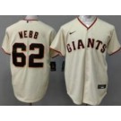 Men's San Francisco Giants #62 Logan Webb Cream Cool Base Jersey