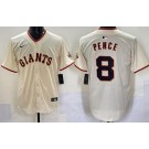 Men's San Francisco Giants #8 Hunter Pence Cream Limited Jersey