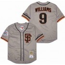 Men's San Francisco Giants #9 Ted Williams Gray 1989 Throwback Jersey