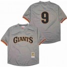 Men's San Francisco Giants #9 Ted Williams Gray Mesh Throwback Jersey