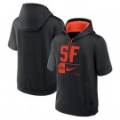 Men's San Francisco Giants Black Tri Code Lockup Short Sleeve Pullover Hoodie