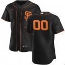 Men's San Francisco Giants Customized Black Alternate 2020 FlexBase Jersey