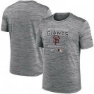 Men's San Francisco Giants Gray Logo Velocity Performance Practice T Shirt