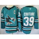 Men's San Jose Sharks #39 Logan Couture Teal Authentic Jersey