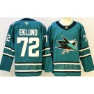 Men's San Jose Sharks #72 William Eklund Teal Authentic Jersey