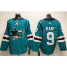 Men's San Jose Sharks #9 Evander Kane Green Jersey