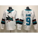 Men's San Jose Sharks #9 Evander Kane White Jersey